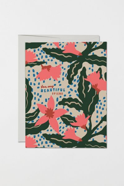 Red Cap Pink Azalea Greeting Card