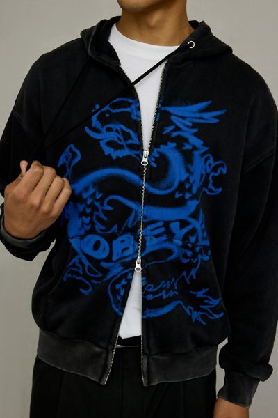 OBEY Draco Zip Hoodie Sweatshirt