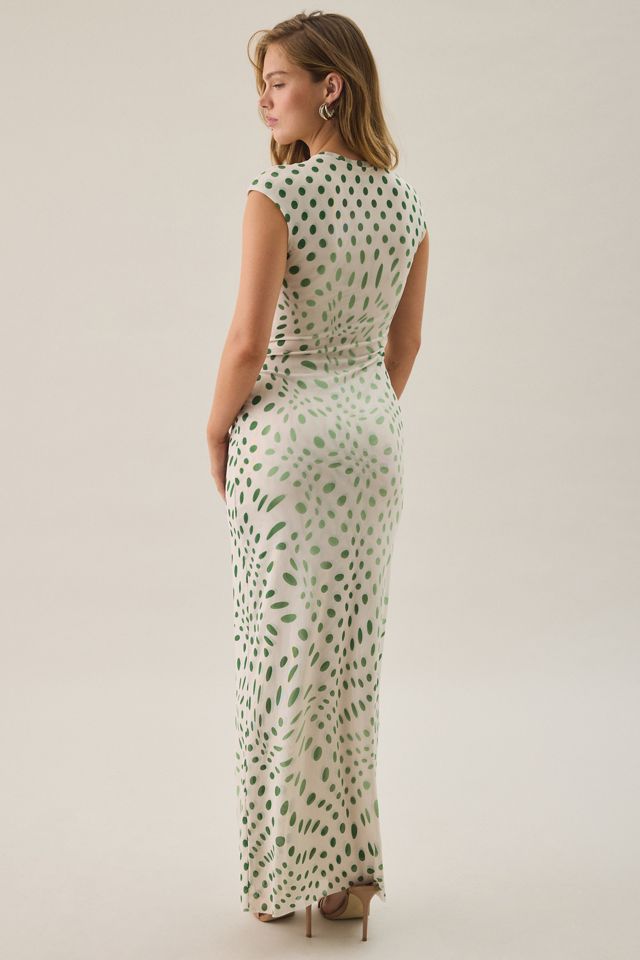 AFRM Mylo Crew Neck Short Sleeve Mesh Maxi Dress #3