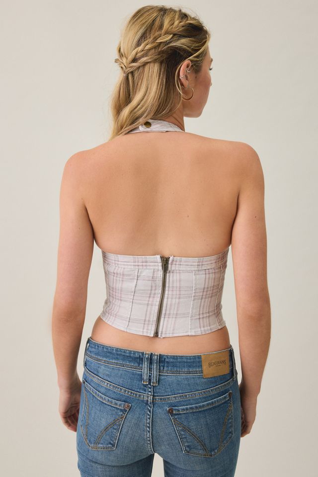 BDG Marceline Asymmetric Wrap Button-Front Halter Top #3