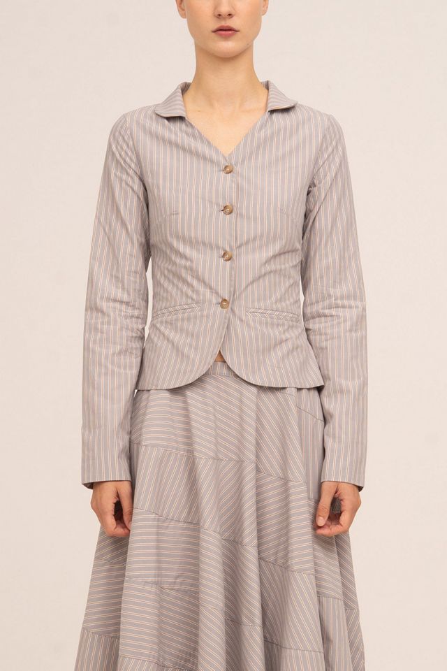 Carmen Says Midnight Striped Shirt #1