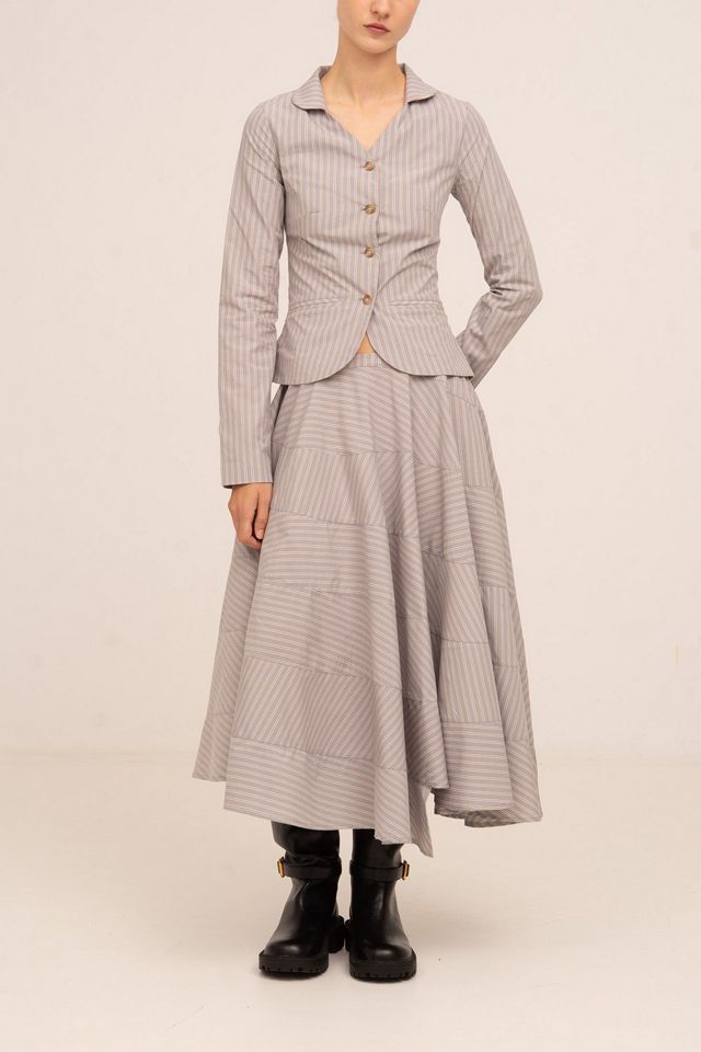 Carmen Says Midnight Striped Flared Skirt #1