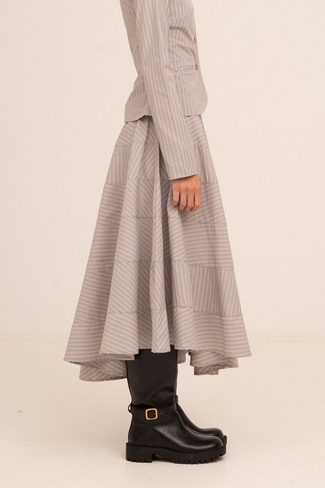 Carmen Says Midnight Striped Flared Skirt #2