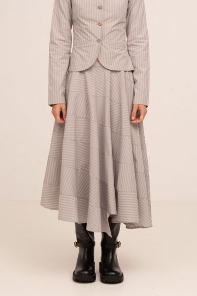 Carmen Says Midnight Striped Flared Skirt