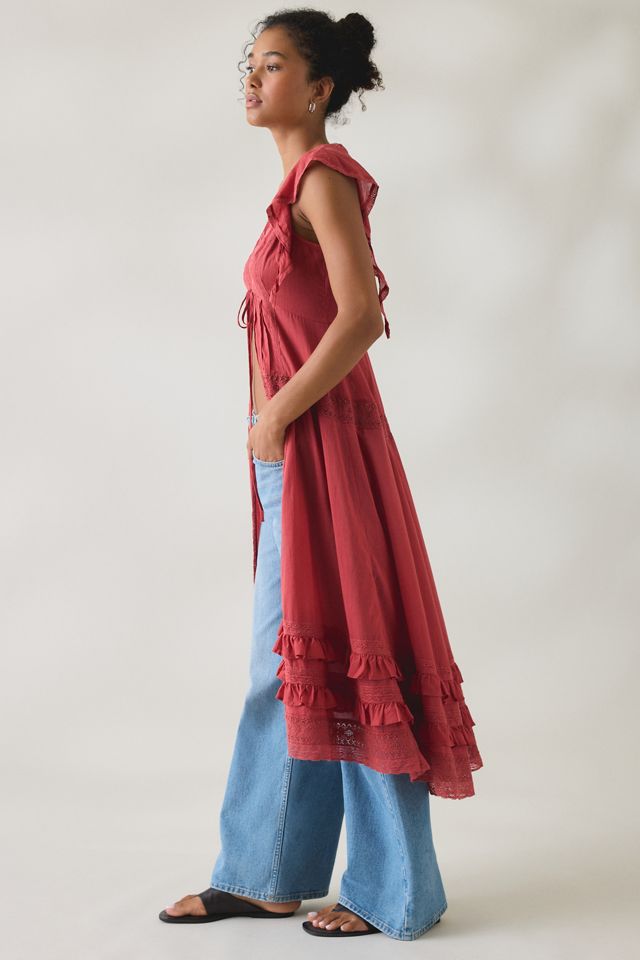 Kimchi Blue Forever In Your Arms Lace Trim Flyaway Maxi Top #2