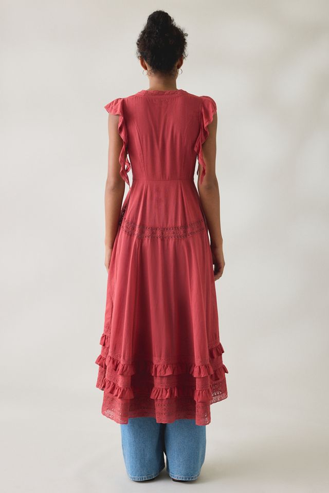Kimchi Blue Forever In Your Arms Lace Trim Flyaway Maxi Top #4
