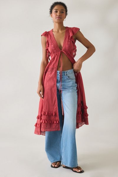Kimchi Blue Forever In Your Arms Lace Trim Flyaway Maxi Top