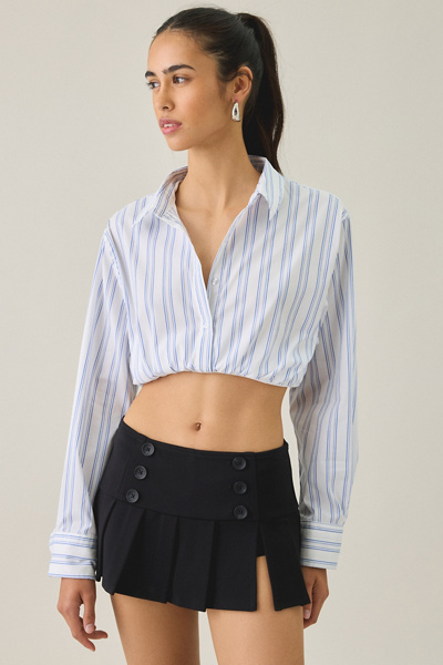 BDG In The Mix Cropped Button-Down Shirt