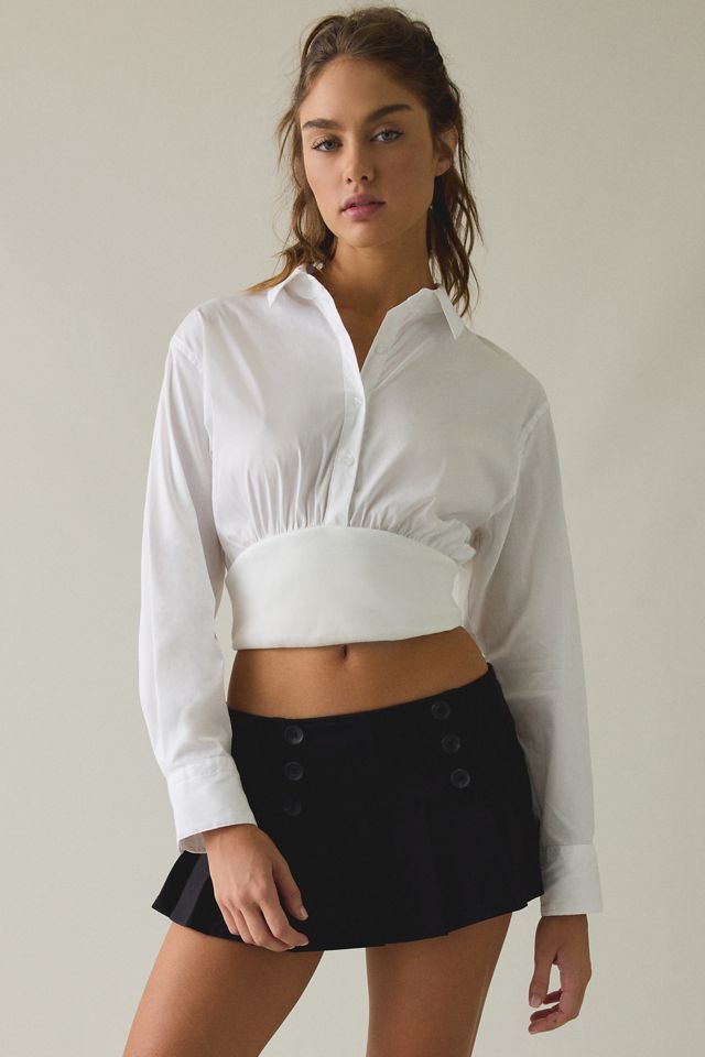 BDG In The Mix Cropped Button-Down Shirt #2