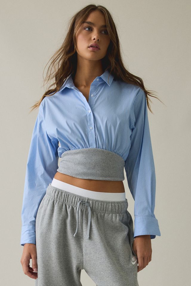 BDG In The Mix Cropped Button-Down Shirt #1