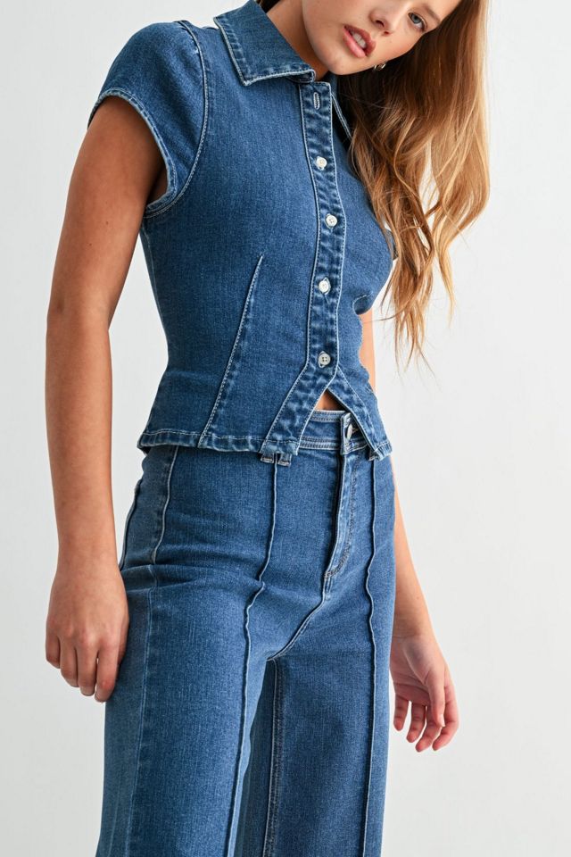 Jemina Denim The Seam Fitted Denim Shirt #2