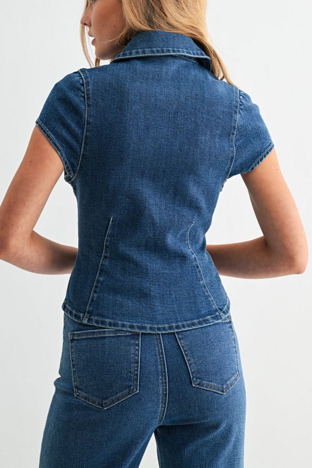 Jemina Denim The Seam Fitted Denim Shirt #4