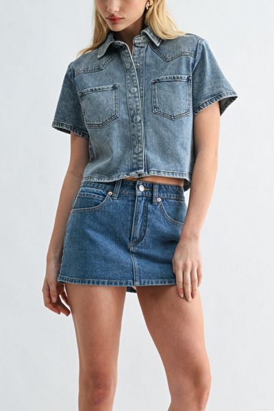 Jemina Denim Muse Cropped Shirt