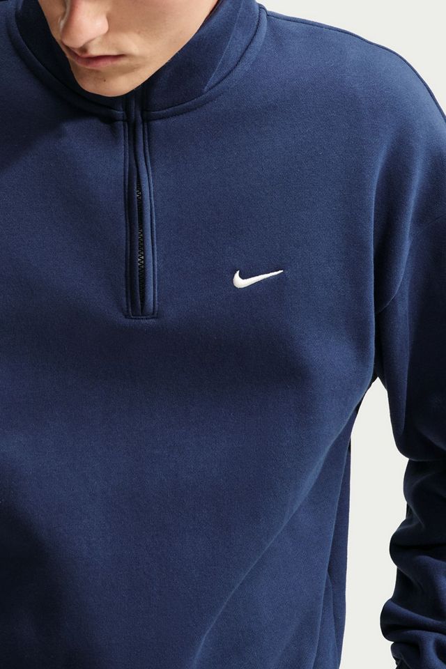 Nike Solo Swoosh Logo Quarter-Zip Sweatshirt #1