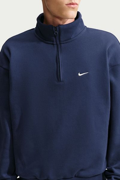 Nike Solo Swoosh Logo Quarter-Zip Sweatshirt