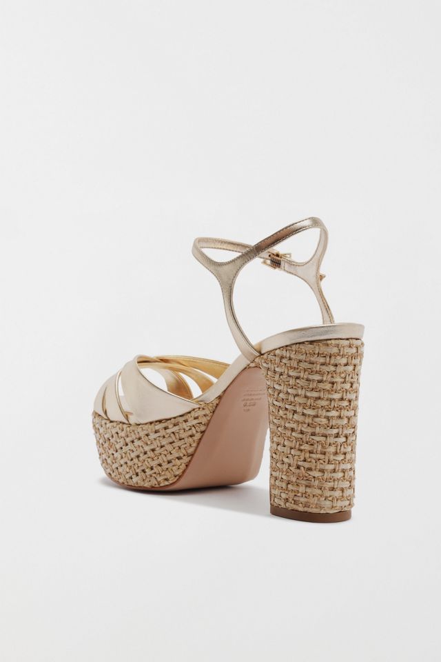 Schutz Keefa Raffia Platform Sandal #4