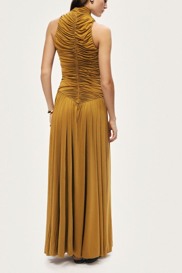 Nocturne Ruched High-Neck Maxi Dress #3
