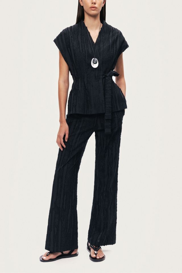 Nocturne Textured Relaxed-Fit Pants #1