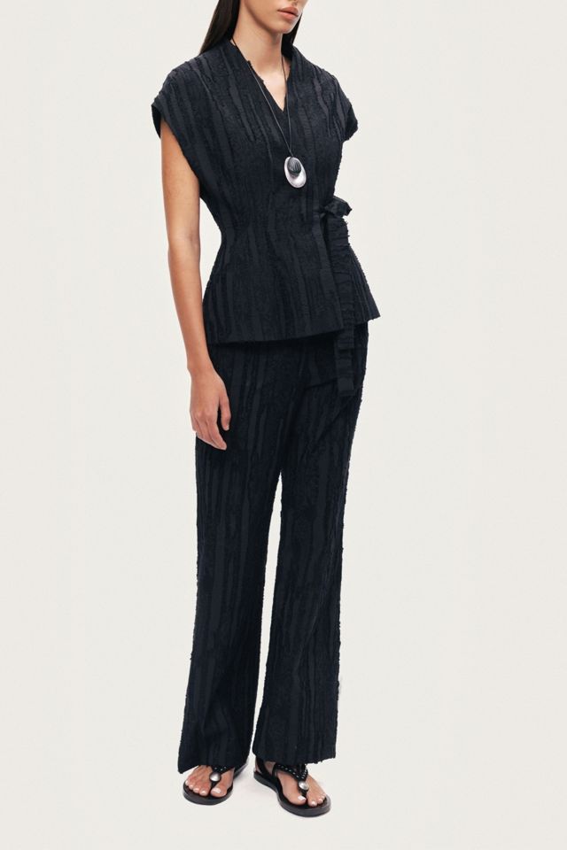 Nocturne Textured Relaxed-Fit Pants #4