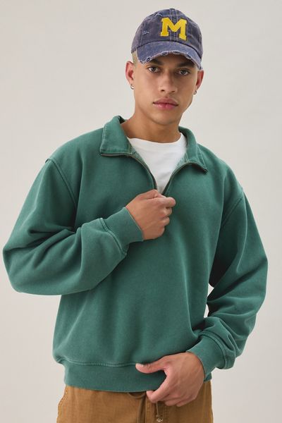 Standard Cloth Anchor Washed Quarter Zip Sweatshirt