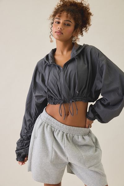 Out From Under Cloud 9 Cinched Zip-Up Nylon Jacket