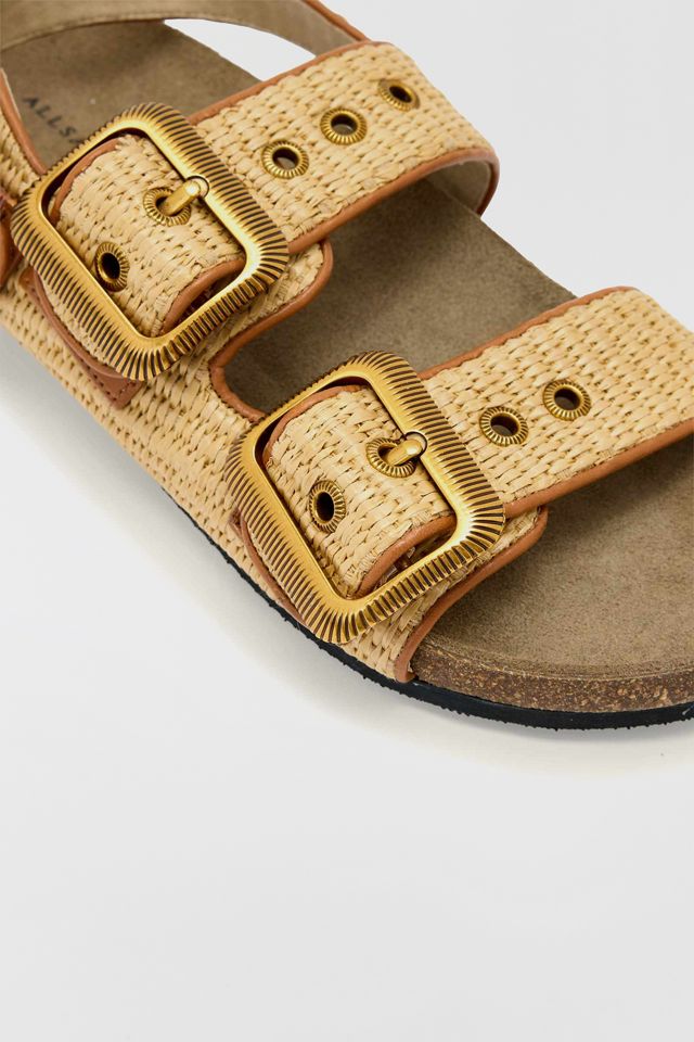 AllSaints Staffa Raffia Slingback Sandals #1