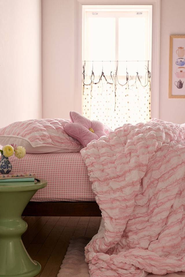 Dreamy Clouds Stitched Brushed Comforter Set #1