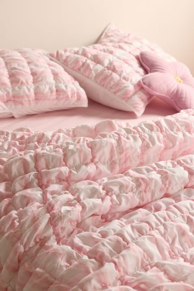 Dreamy Clouds Stitched Brushed Comforter Set #2