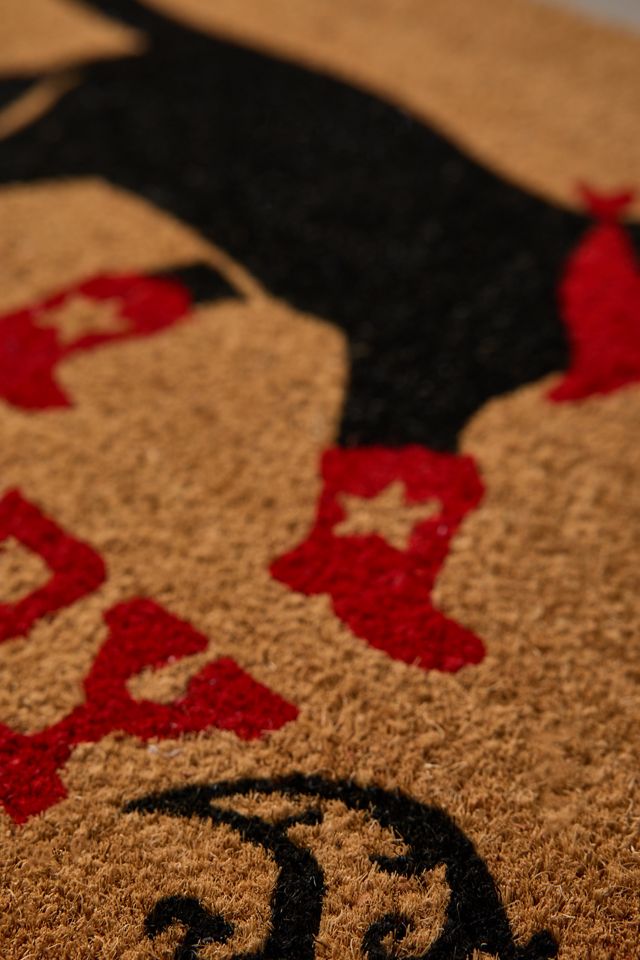 Meowdy Western Cat Textural Coir Doormat #1