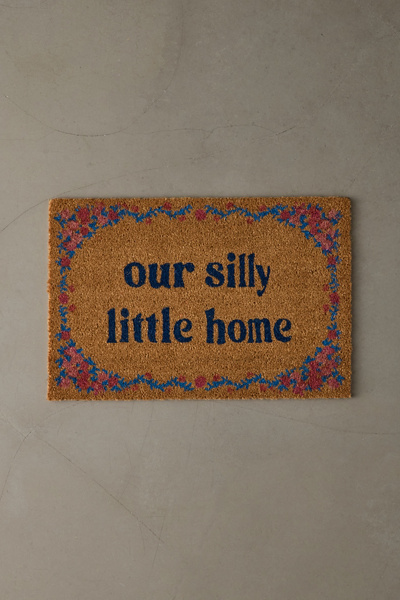 Our Silly Little Home Coir Doormat in Brown at Urban Outfitters