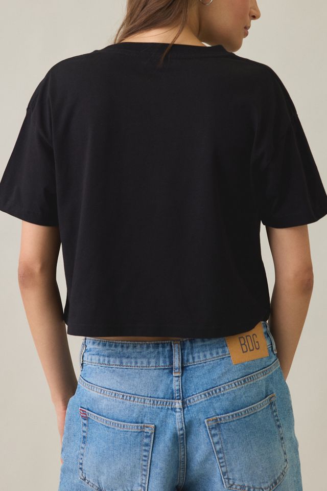 Mitchell & Ness NCAA Mascot Graphic Boxy Cropped Tee #3