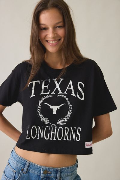 Mitchell & Ness NCAA Mascot Graphic Boxy Cropped Tee