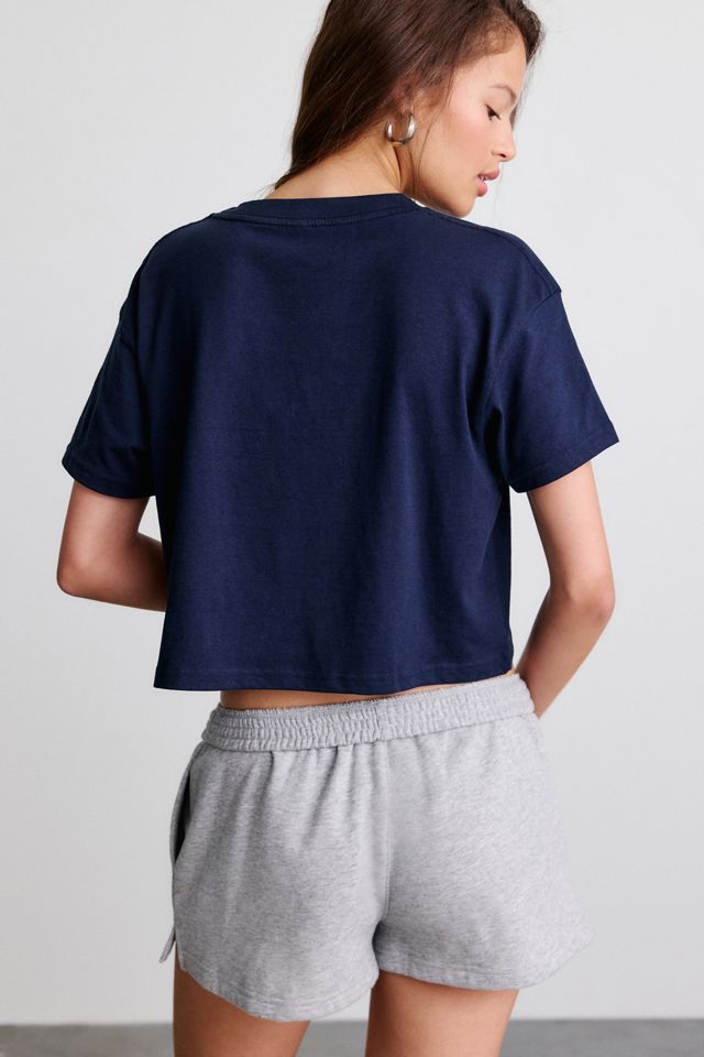 Mitchell & Ness NCAA Mascot Graphic Boxy Cropped Tee #3