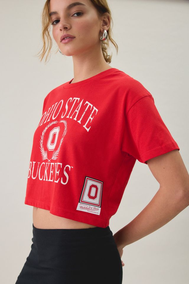 Mitchell & Ness NCAA Mascot Graphic Boxy Cropped Tee #2