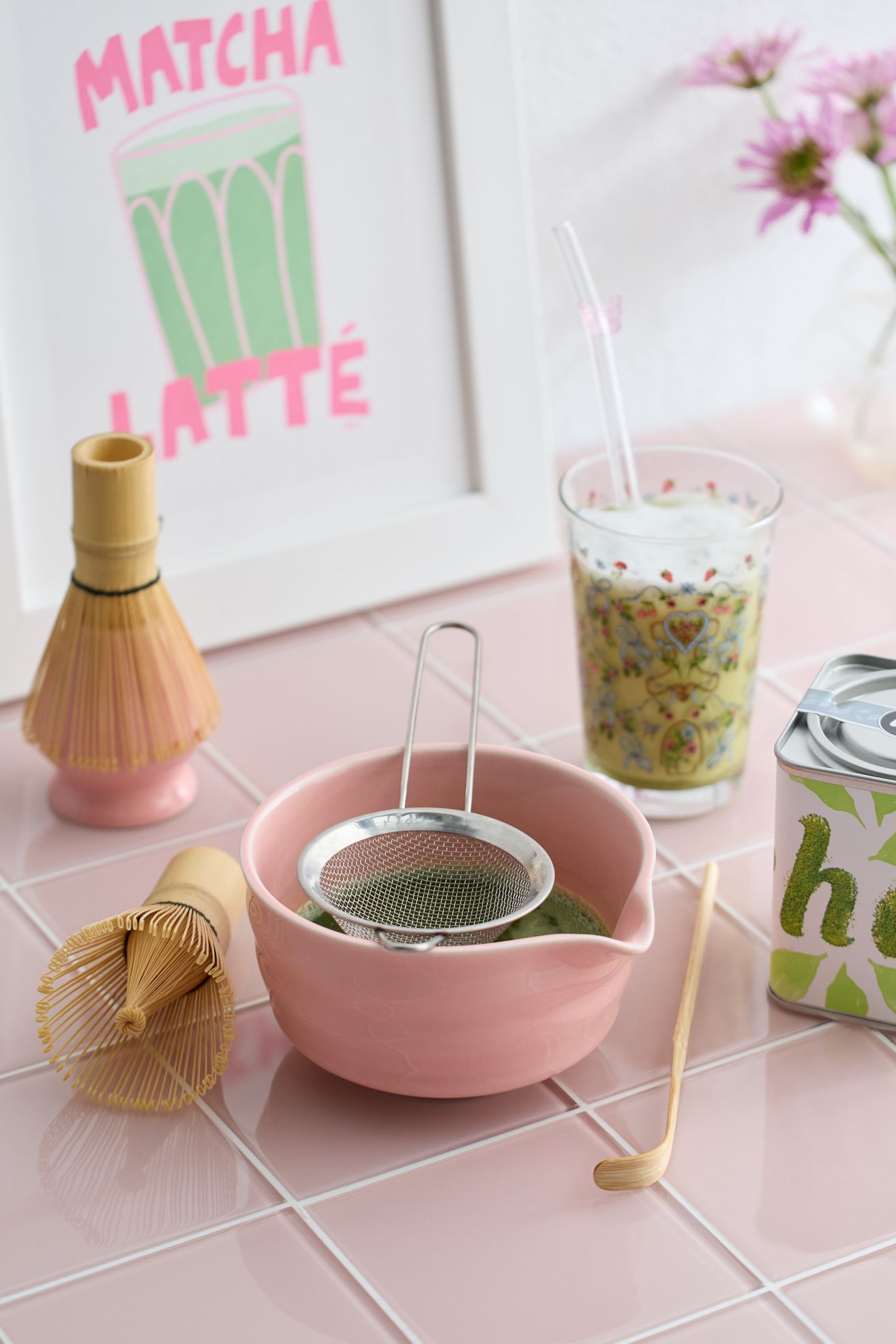 Matcha Tea Essential 5-Piece Kit - Pink, ONE SIZE