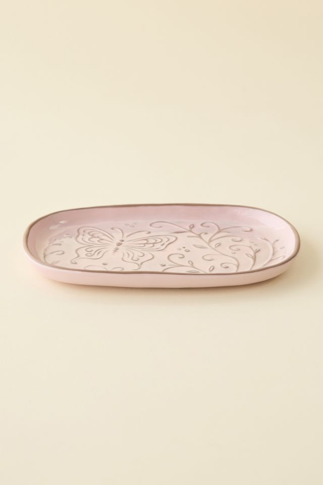 Boho Butterfly Ceramic Serving Plate #1