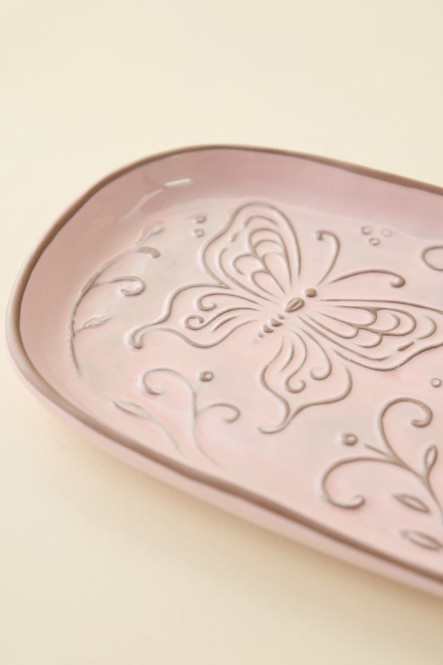 Boho Butterfly Ceramic Serving Plate #2