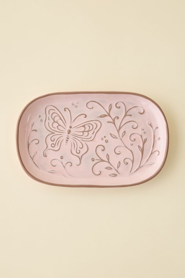 Boho Butterfly Ceramic Serving Plate #3