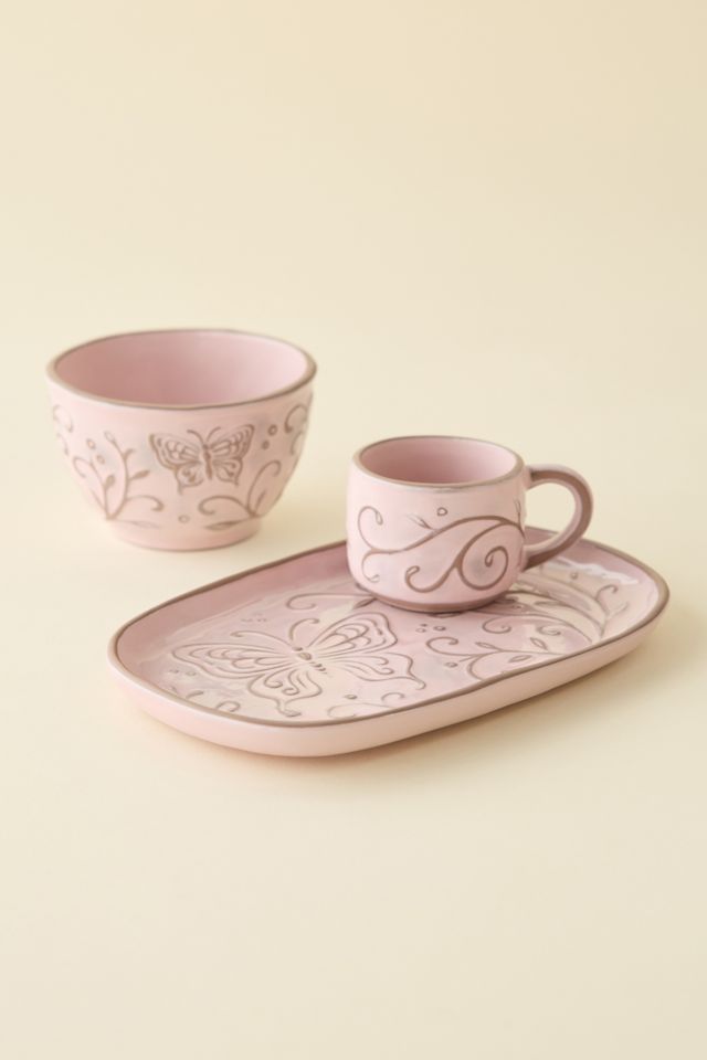 Boho Butterfly Ceramic Serving Plate #4