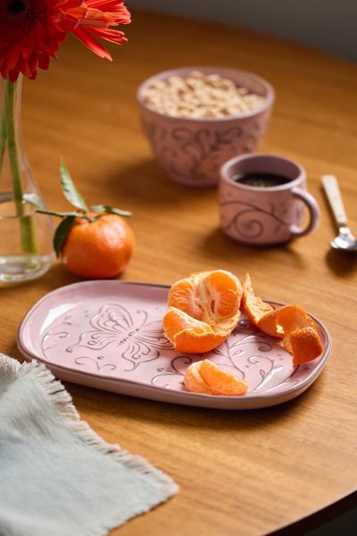 Boho Butterfly Ceramic Serving Plate