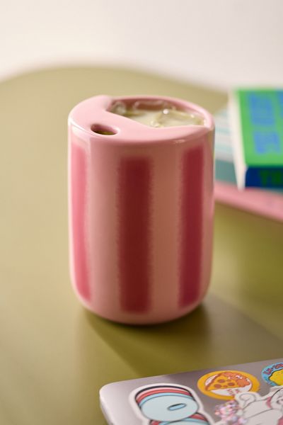 Patterned Matcha Ceramic Sipper