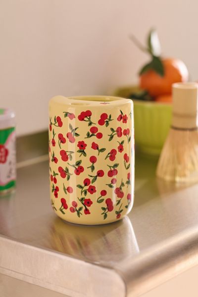 Patterned Matcha Ceramic Sipper