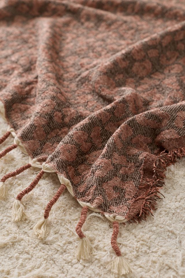 Leopard Print Woven Throw Blanket #2