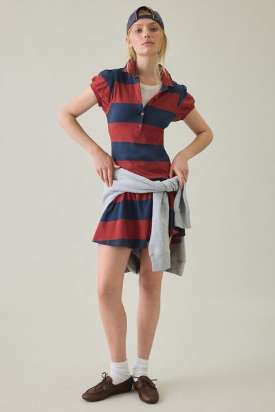 Kimchi Blue Short & Sweet Puff Sleeve Polo Mini Dress