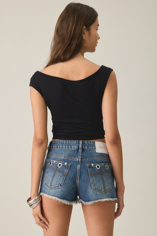 The Ragged Priest Kustom Grommet Denim Micro Shorts #1