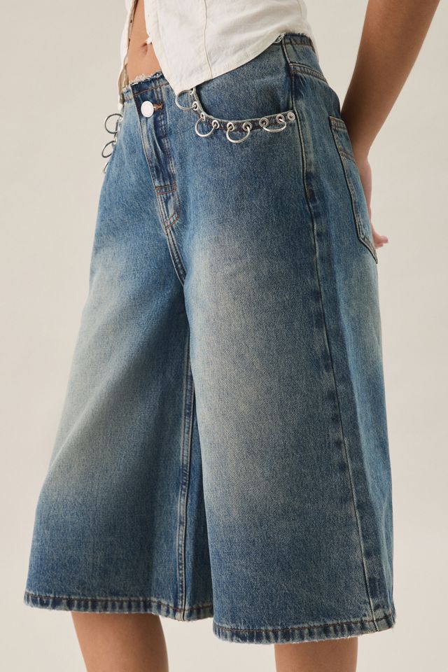 The Ragged Priest Fixer Eyelet Pierced Jorts #2