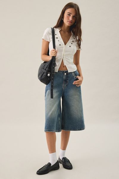The Ragged Priest Fixer Eyelet Pierced Jorts
