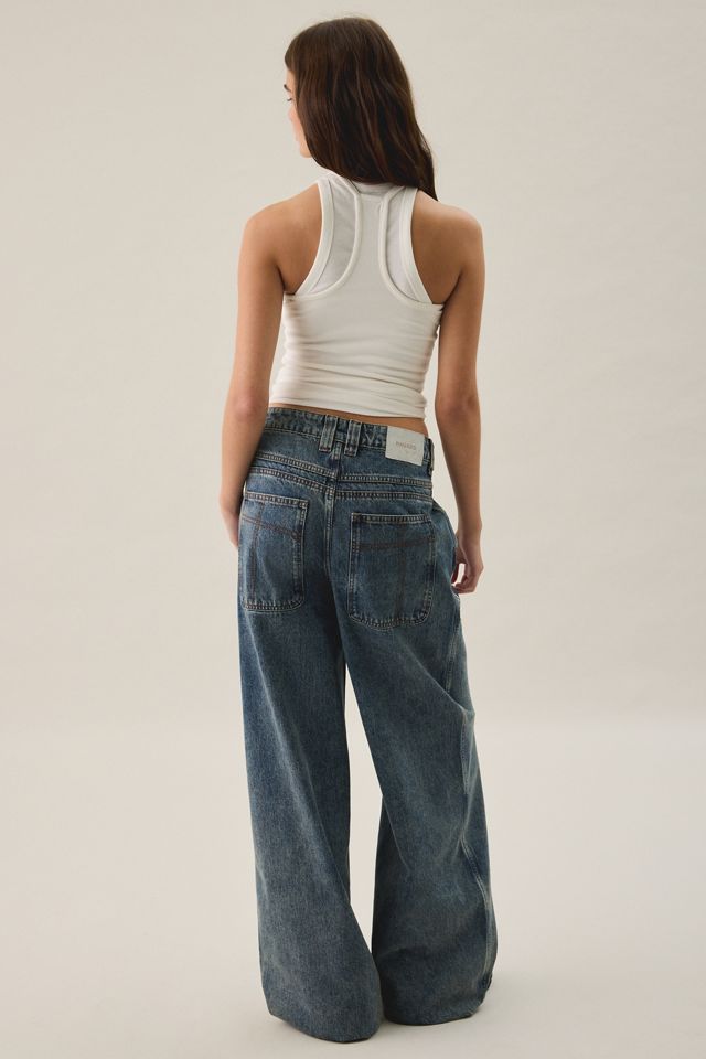 The Ragged Priest Puncture Eyelet Studded Mid-Rise Baggy Jeans #2