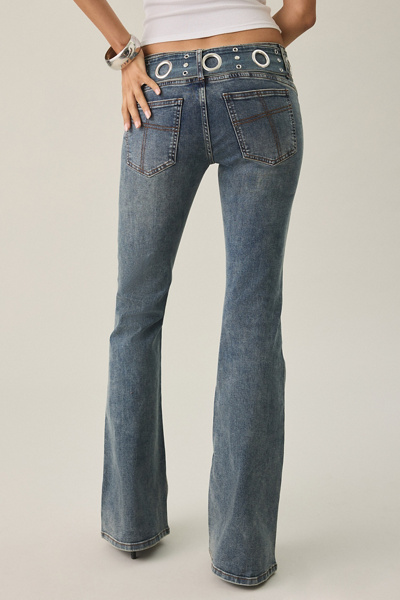 The Ragged Priest Minx Belted Low-Rise Bootcut Jeans