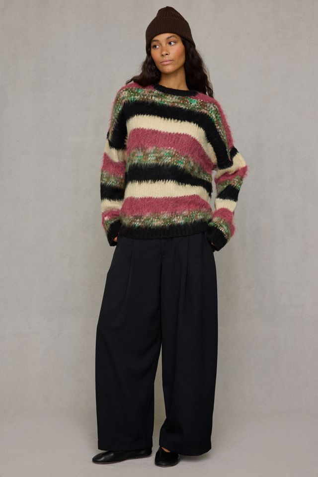 The Ragged Priest Pulse Multicolor Stripe Oversized Sweater #3